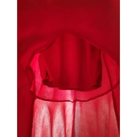 WHY Maris Dehart Dress Women's Size Small Rose Pink Metallic Ruffled Maxi Dress - Picture 5 of 12